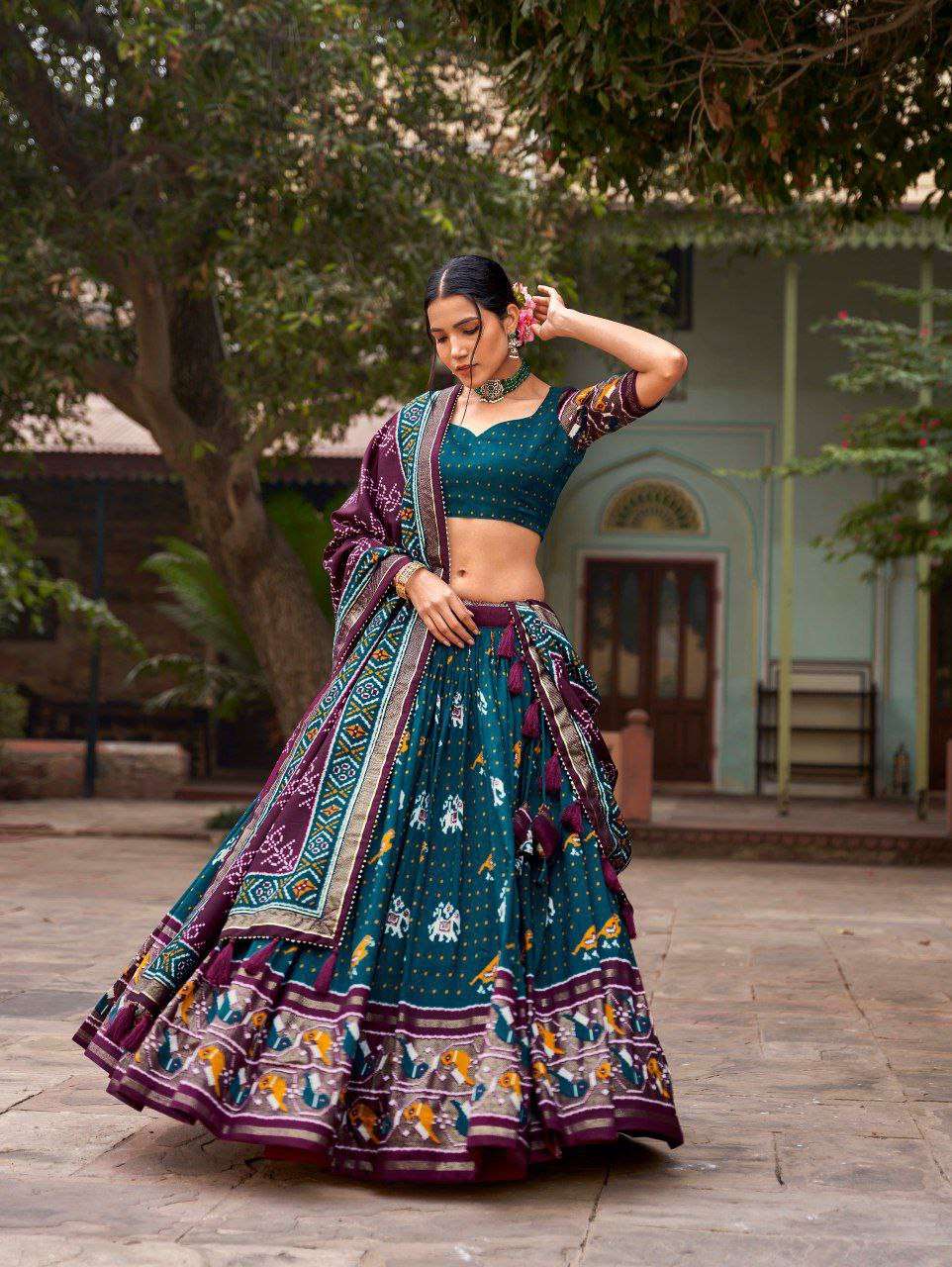 Women's Traditional Printed Lehenga Choli Set with Bandhani Dupatta ? Festive & Navratri Wear - Image 4