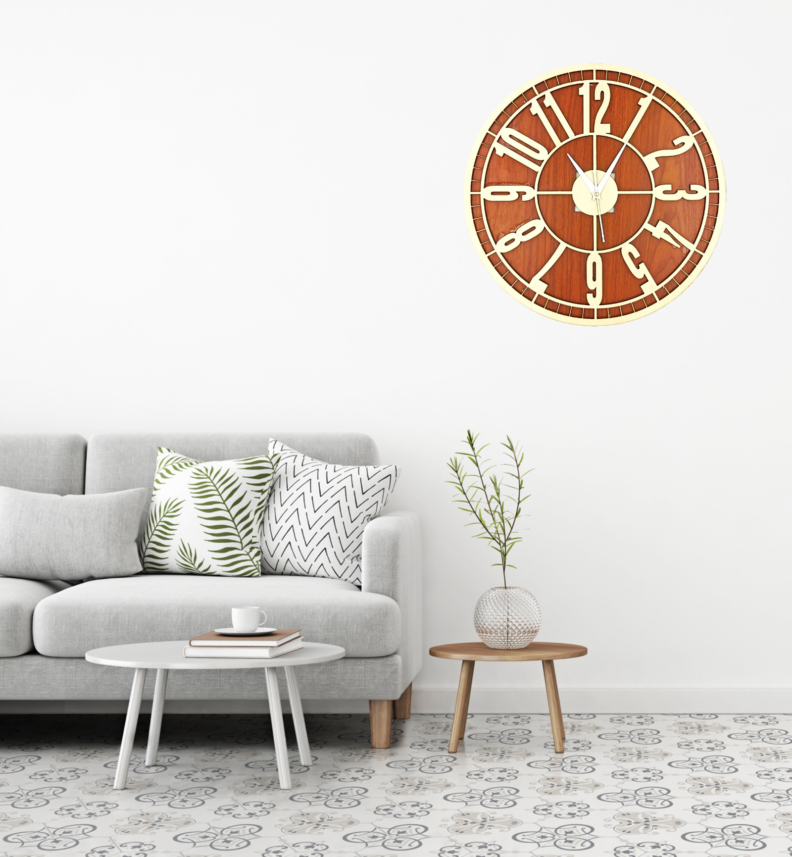 Wooden Silent Non-Ticking Wall Clock for Home Stylish Latest Designer Wall Clock for Home Living Room Bedroom Office Hall - Image 3